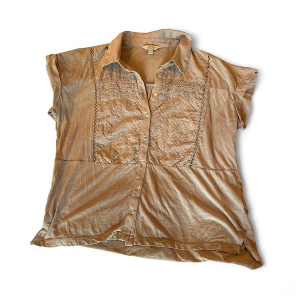 Tan lucky brand medium button - Picture 1 of 4